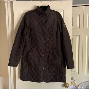 Woman’s XL TALL Black Eddie Bauer Quilted Coat